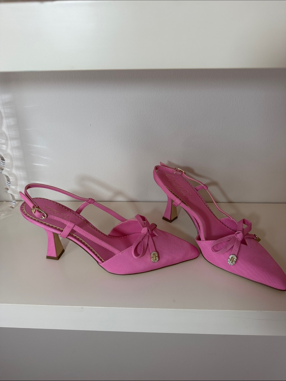 Sam Edelman Pink Bow Slingback Heels
